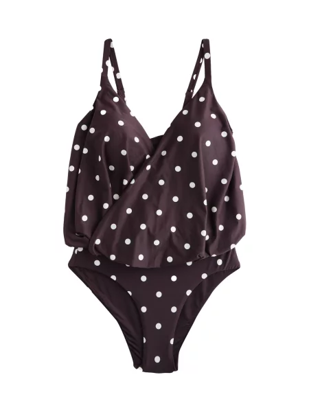 Next Costum de baie întreg auriu / mov vânătă alb