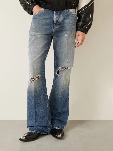 Amiri Zničené Džíny Slashed Regular Fit denim lapis