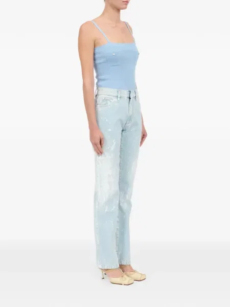 Blugi drepți Mm6 Maison Margiela albastru