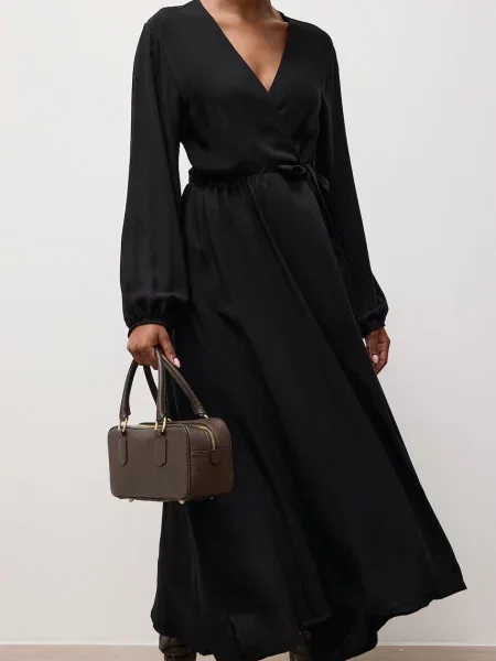 Answear.LAB rochie din vâscoză negru