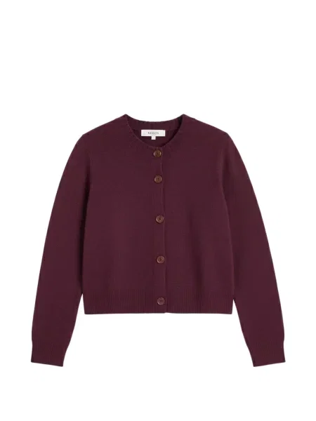 Cardigan Chinti & Parker cu decolteu rotund violet
