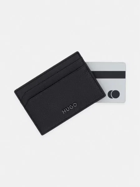 HUGO etui na karty skórzane HUKE_Cardcase czarny