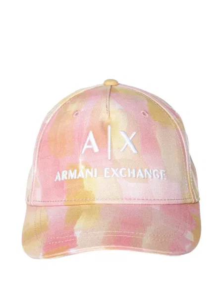 Căciulă Armani Exchange cu legături cu autograf roz