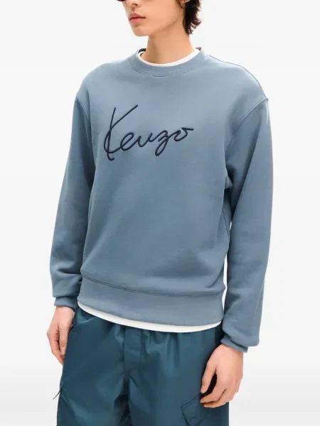 Hanorac Kenzo cu broderie albastru