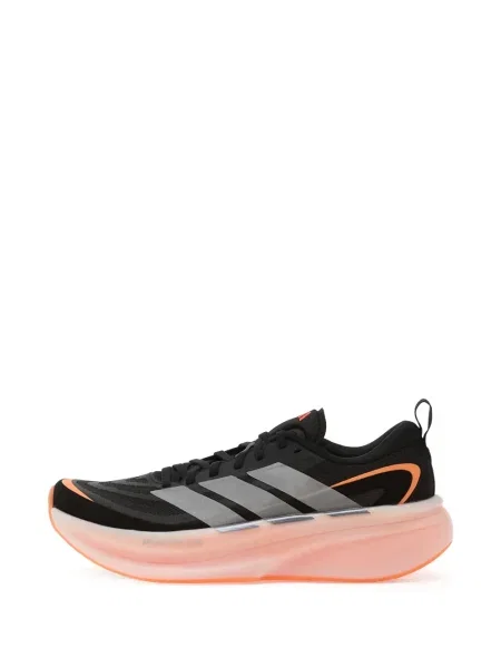 Tricou Adidas din fleece cu dungi scurt albastru