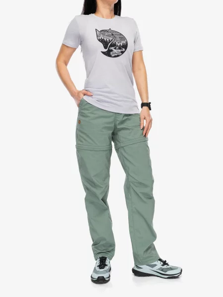 Koszulka z nadrukiem Fjallraven Abisko Wool Fox SS fioletowa
