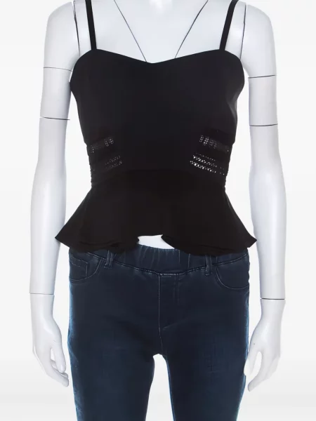 Cu peplum top Simkhai din dantelă negru