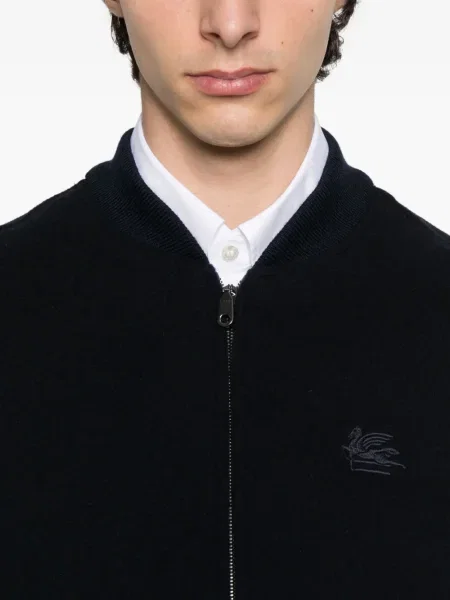 Geacă bomber Etro cu broderie albastru