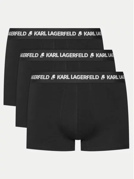 Bokserki KARL LAGERFELD Logo Trunk 3 pary black czarne