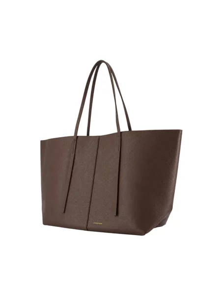 Lniana shopperka By Malene Birger brązowa