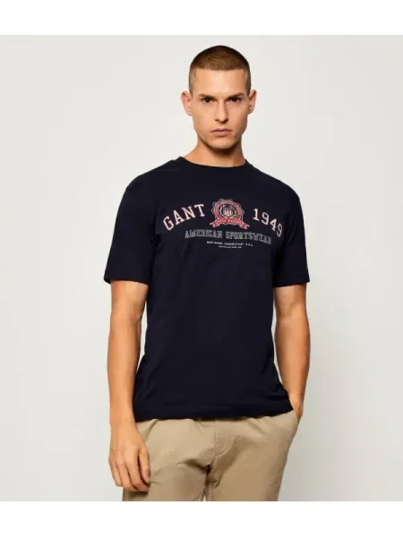 Gant tricou din bleumarin cu imprimeu alb