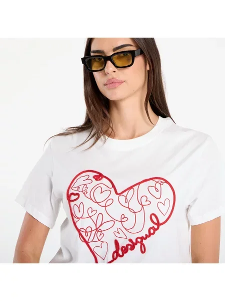 Тениска Desigual ROMA дамска бяло
