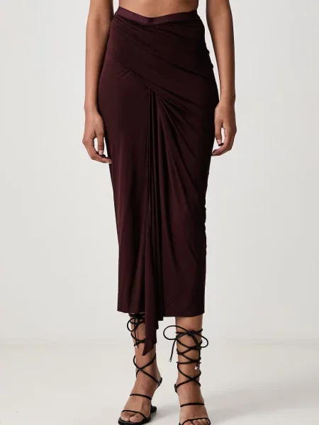 Rick Owens Lilies Anthem fustă cu vâscoză