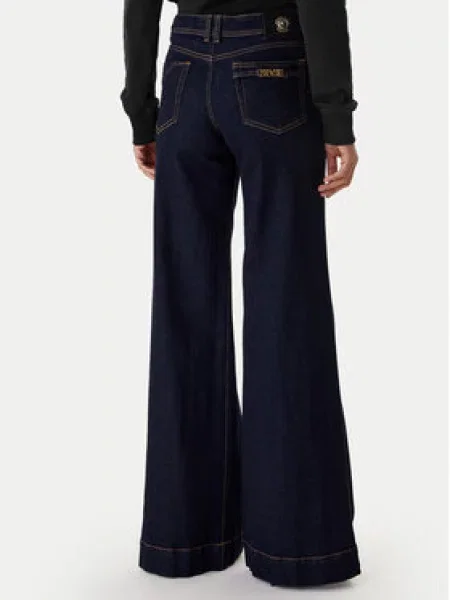 Versace Jeans Couture Jeans hlače Mornarsko Wide Leg modra