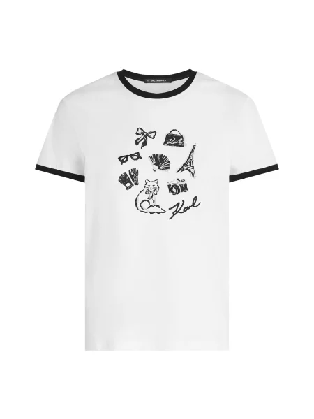 Karl Lagerfeld Tricou | regular fit alb