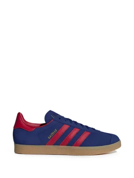 Sneakerși Adidas Gazelle din piele cu bretele albastru