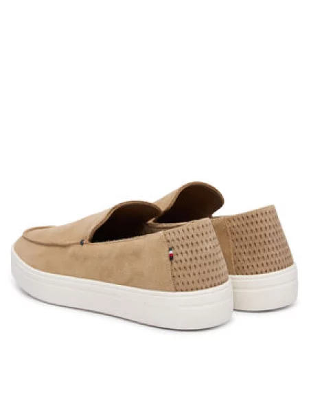 Tommy Hilfiger Lords Modern Light Suede Loafer Világosbarna