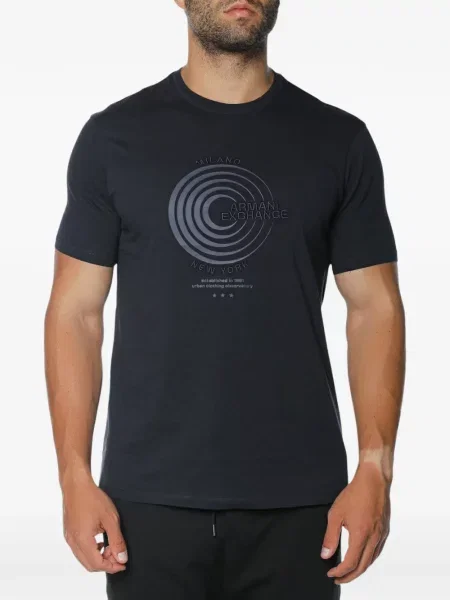 Tricou Armani Exchange cu imagine albastru