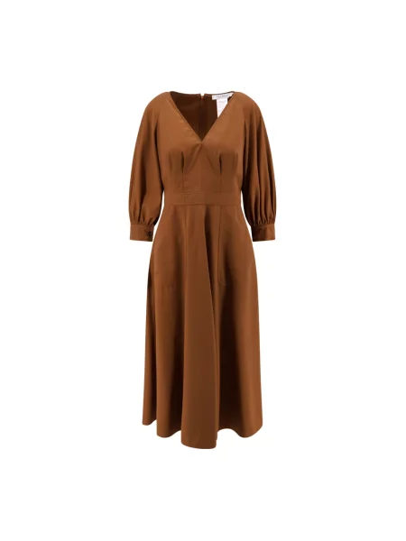 Sukienka maxi Max Mara brązowa