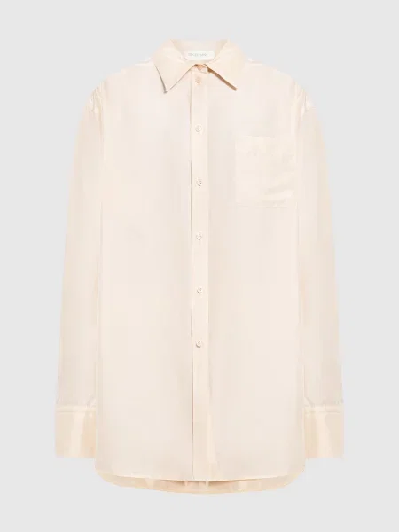 Сорочка із шовку Max Mara Sportmax бежева