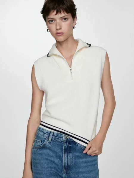 MANGO Жилет білий