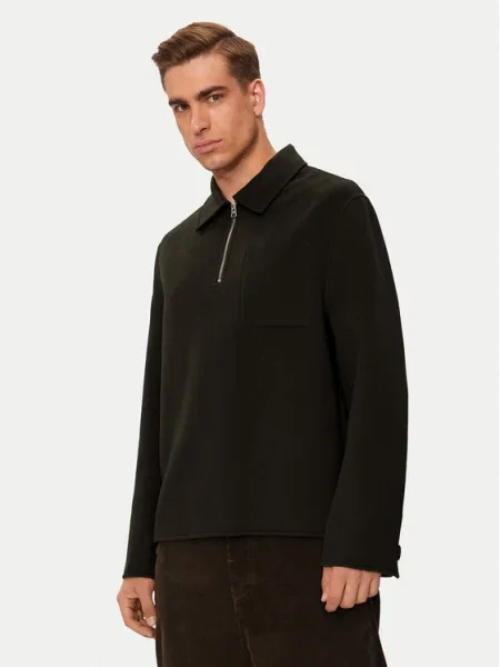 AMI PARIS Palton de lână maro