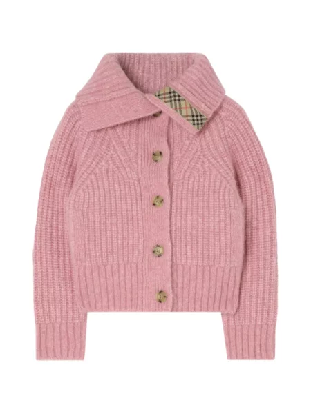 Gyerek kardigán Burberry rózsaszín