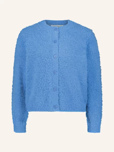 Betty&Co Dzianinowy Kardigan Z Przędzą Efektową blau niebieski