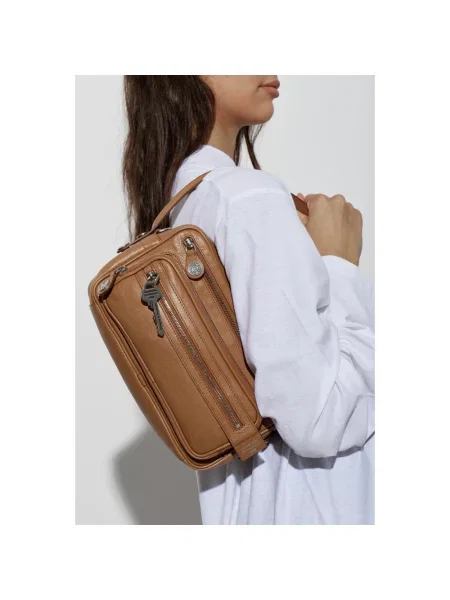 Torebka Acne Studios skórzana brązowa