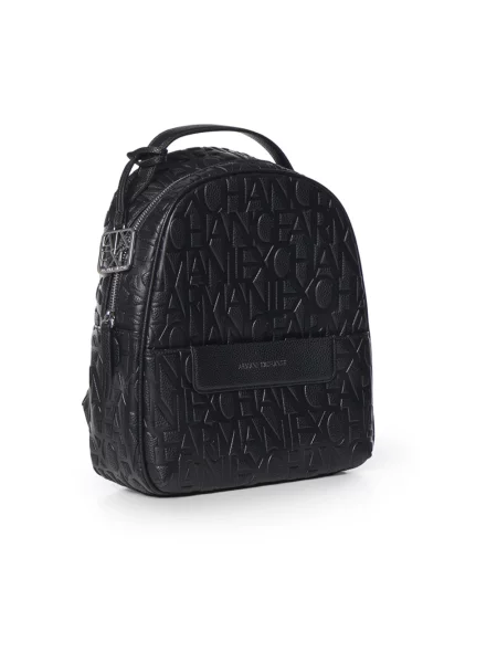 Plecak Armani Exchange skórzany czarny