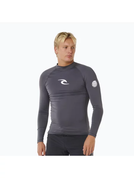 Longsleeve do pływania Rip Curl Waves Upf Perf charcoal grey szara