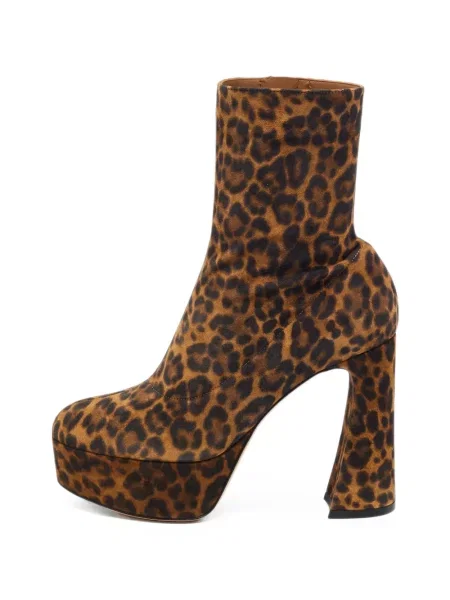 Cizme scurte Gianvito Rossi cu imagine cu model leopard maro
