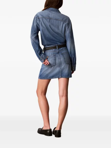 Rochie din denim Calvin Klein albastru