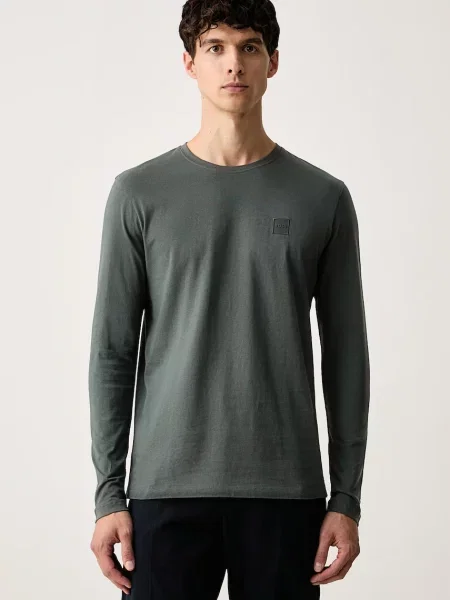 Tricou cu mânecă lungă Boss Orange verde