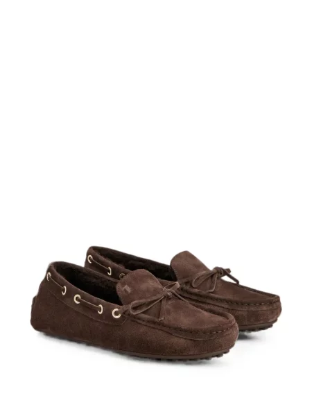 Pantofi loafer Tod's din piele de căprioară maro