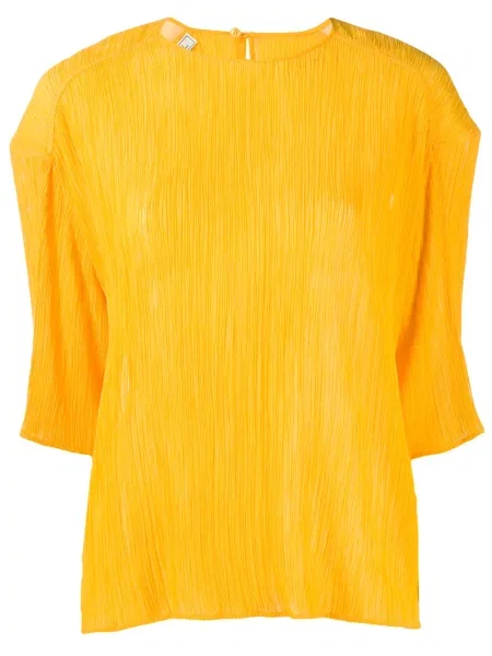 Tricou Nina Ricci plisat portocaliu