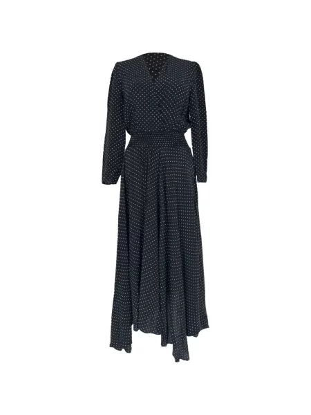 Rochie midi Maje cu buline cu decolteu în V negru