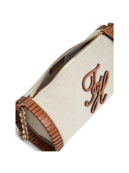 Colier Tommy Hilfiger din canvas bej