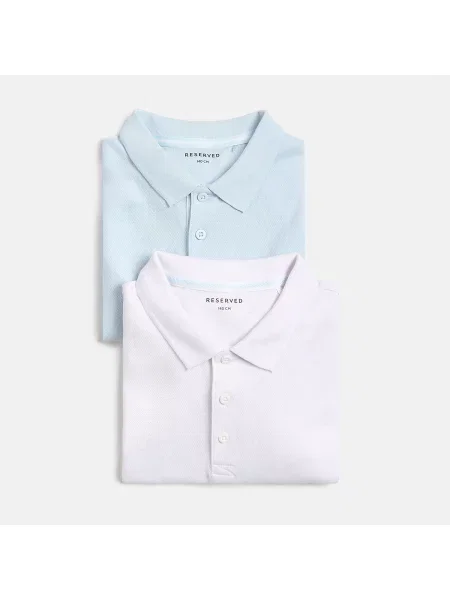 Reserved Polo tričko 2 ks bleděmodrá