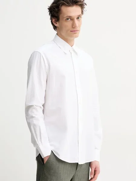Košulja BARENA VENEZIA Camicia Maridola za muškarce regular s klasičnim ovratnikom bijela