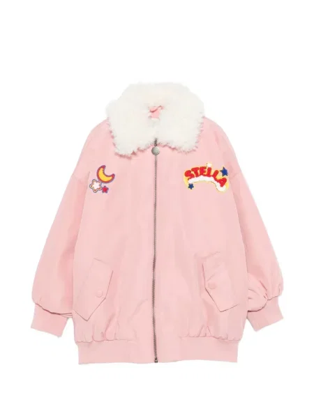 Kurtka bomber dziecięcy Stella Mccartney różowy