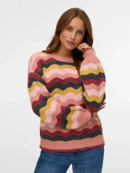 VERO MODA Pulover VMDOJ / roz / rosé verde