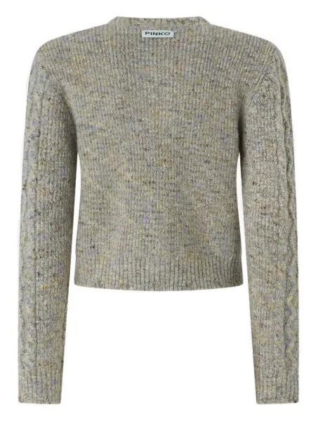 Cardigan Pinko tricotate gri