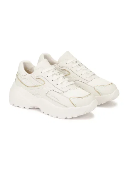 Sneakersy Kazar skórzane białe