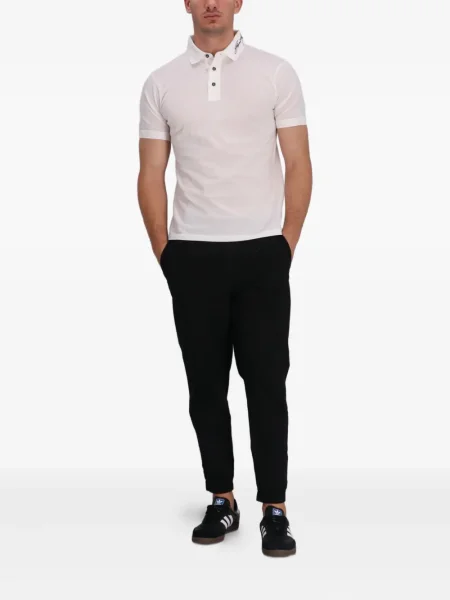 Gulerat tricou polo Emporio Armani alb