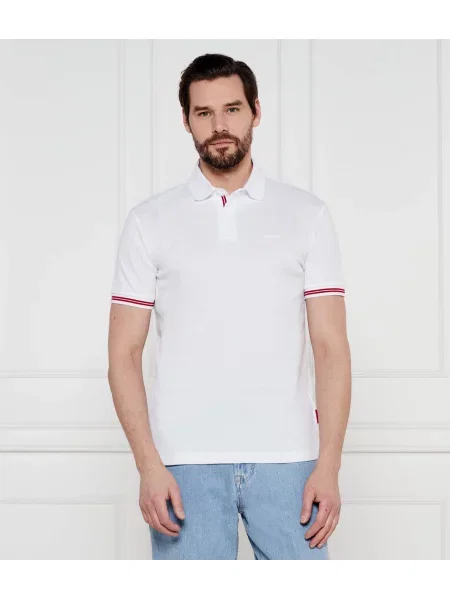 JOOP! Jeans Póló kárminvörös fehér