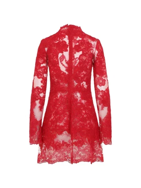 Rochie mini Ermanno Scervino cu funde din dantelă roșu