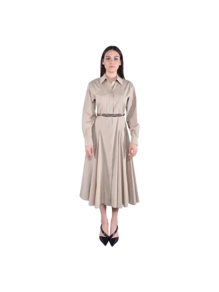 Sukienka koszulowa Max Mara Studio beżowa