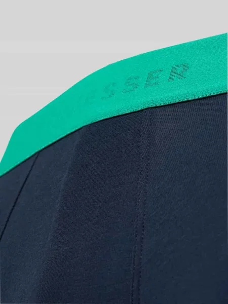 Bokserki krój slim fit z mieszanka bawełny w zestaw 3 szt. Schiesser granatowe
