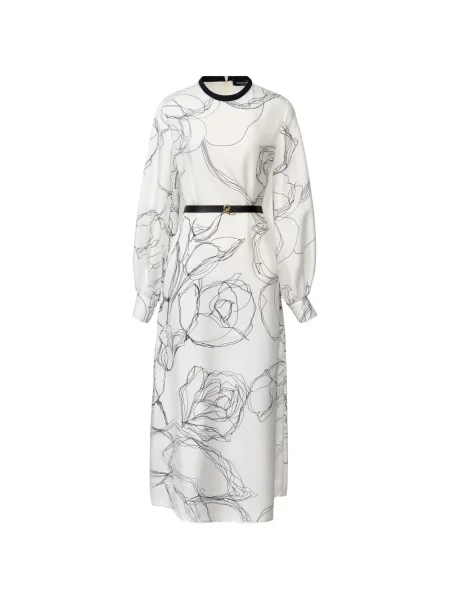 Rochie midi Fabiana Filippi cu model floral cu imagine alb